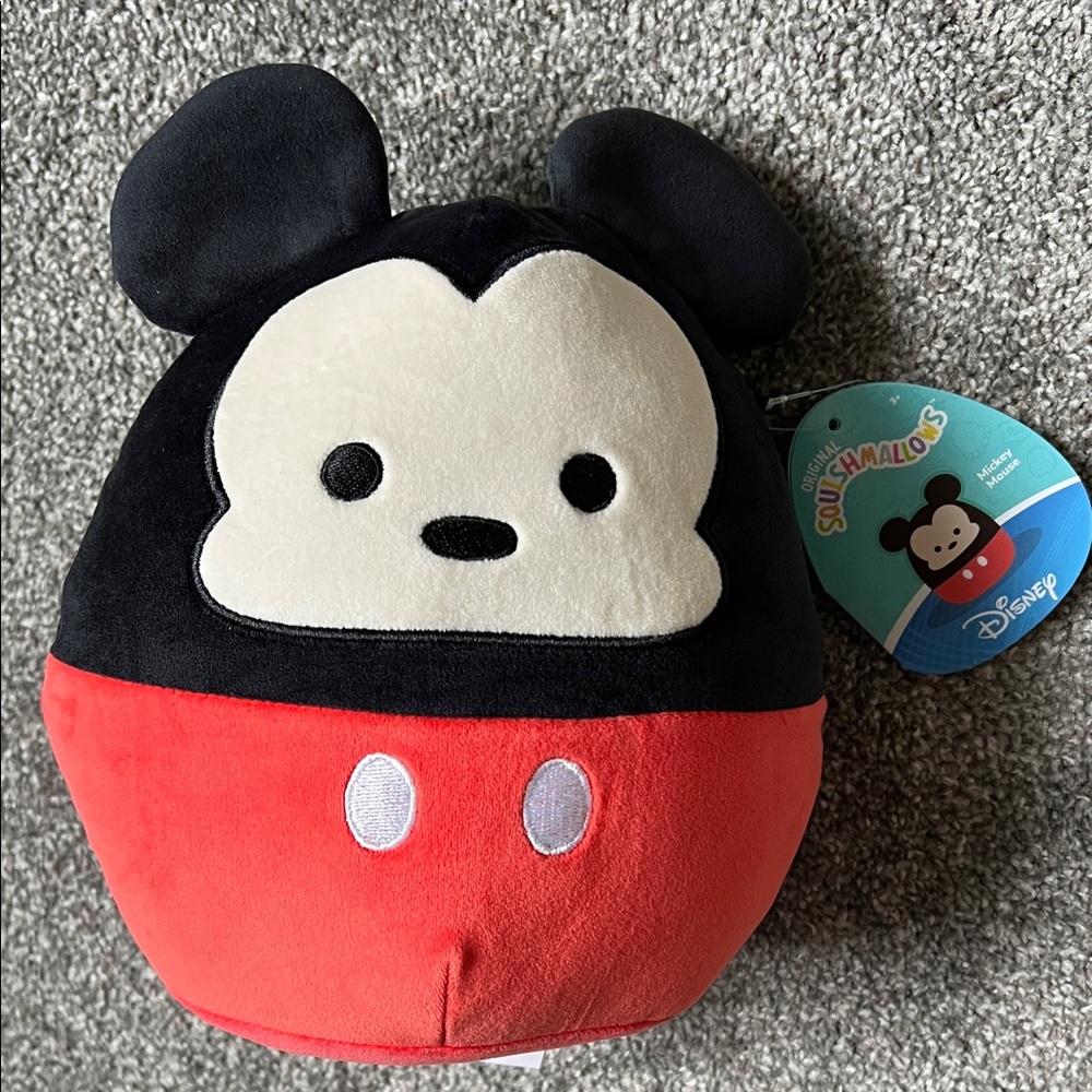 NWT - Disney Black and Red Mickey Mouse Plush - Squishmallow